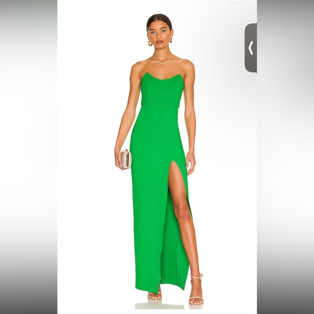 Ryleigh Strapless Maxi Dress in Green (superdown) - Revolve